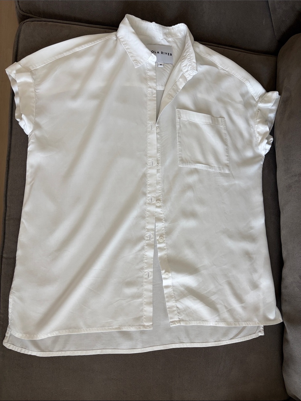 Rails White Short-Sleeve Button-Down Shirt